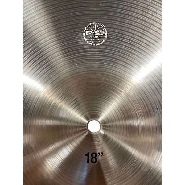 Used Paiste 18in Formula 602 Classic Sounds Paperthin Crash Cymbal