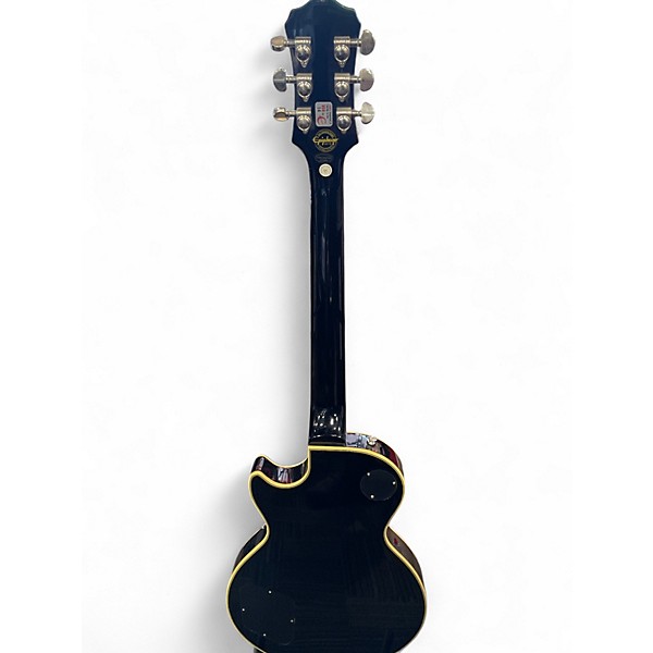 Used Epiphone Les Paul Custom Pro Black and Silver Solid Body Electric Guitar