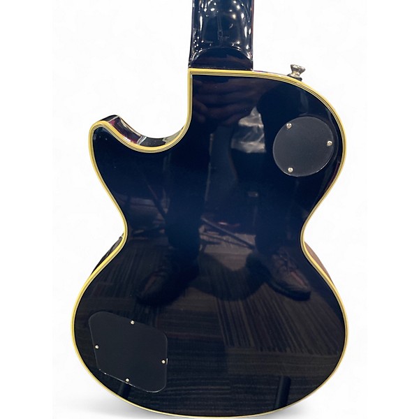 Used Epiphone Les Paul Custom Pro Black and Silver Solid Body Electric Guitar