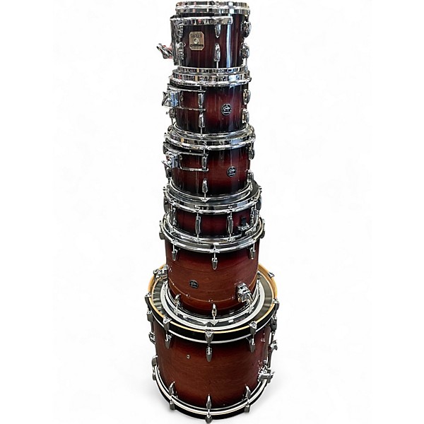 Used Gretsch Drums 6 Piece renown maple Dark Cherry Burst Drum Kit