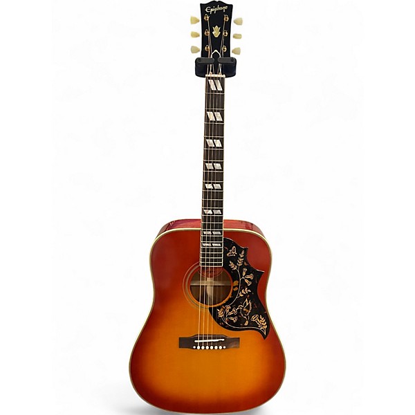 Used Epiphone INSPIRED BY GIBSON 1960 HUMMINGBIRD Heritage Cherry Sunburst Acoustic Electric Guitar