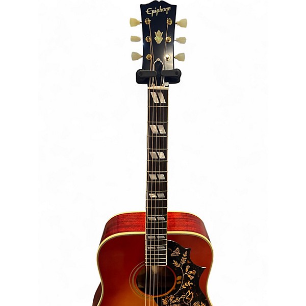 Used Epiphone INSPIRED BY GIBSON 1960 HUMMINGBIRD Heritage Cherry Sunburst Acoustic Electric Guitar