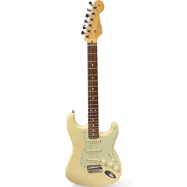 Used Fender American Standard Stratocaster Olympic White Solid Body Electric Guitar