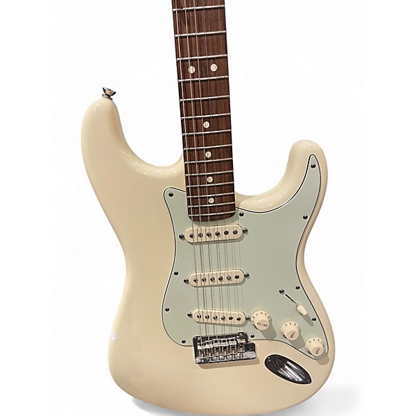 Used Fender American Standard Stratocaster Olympic White Solid Body Electric Guitar