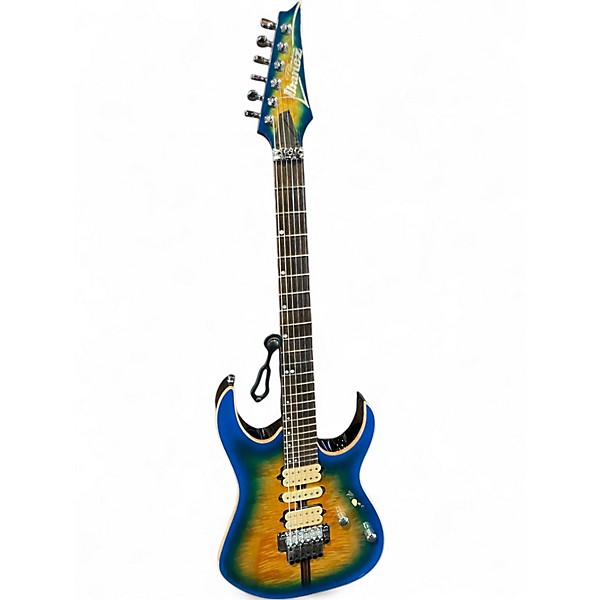 Used Ibanez RG6PFGML TD Geiser Blue Burst Solid Body Electric Guitar