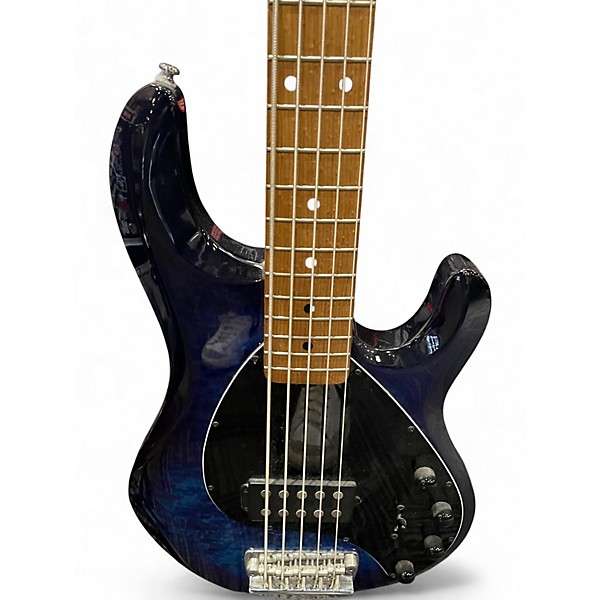 Used Sterling by Music Man Ray35 5 String Blue Electric Bass Guitar