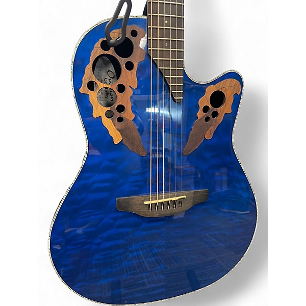 Used Ovation CE44P-8TO Celebrity blue Acoustic Electric Guitar