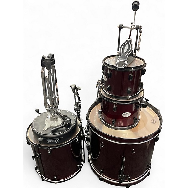 Used Pearl 4 Piece Soundcheck Red Drum Kit