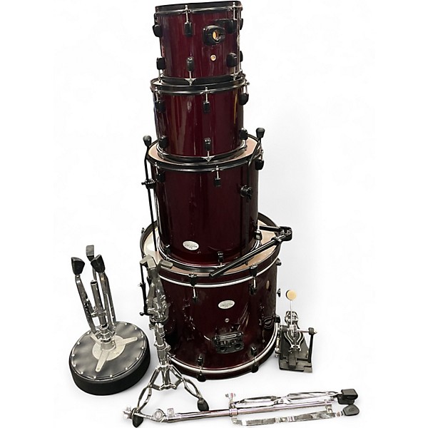 Used Pearl 4 Piece Soundcheck Red Drum Kit