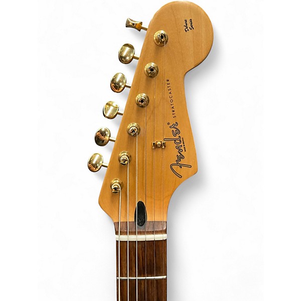 Used Fender Deluxe Stratocaster Blue Sapphire Solid Body Electric Guitar