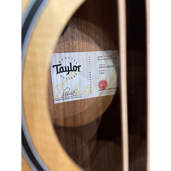 Used Taylor 14ce Natural Acoustic Electric Guitar