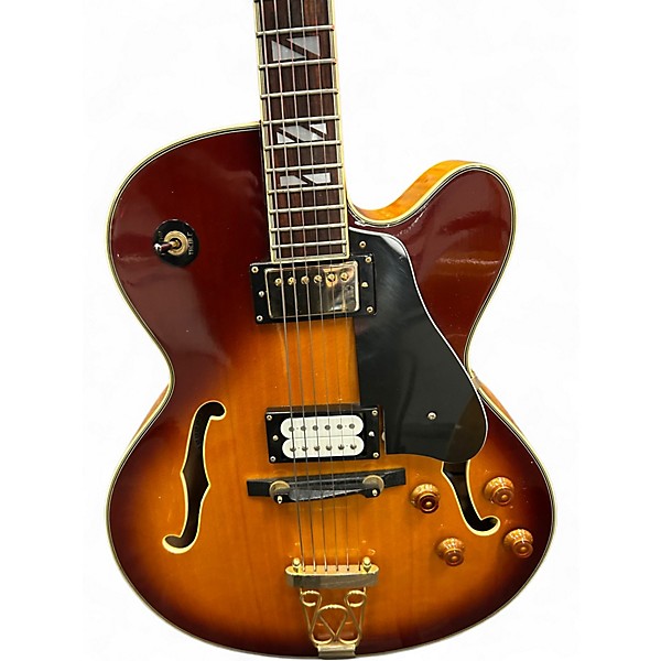 Used Aria Pro Ii FA70 Sunburst Hollow Body Electric Guitar