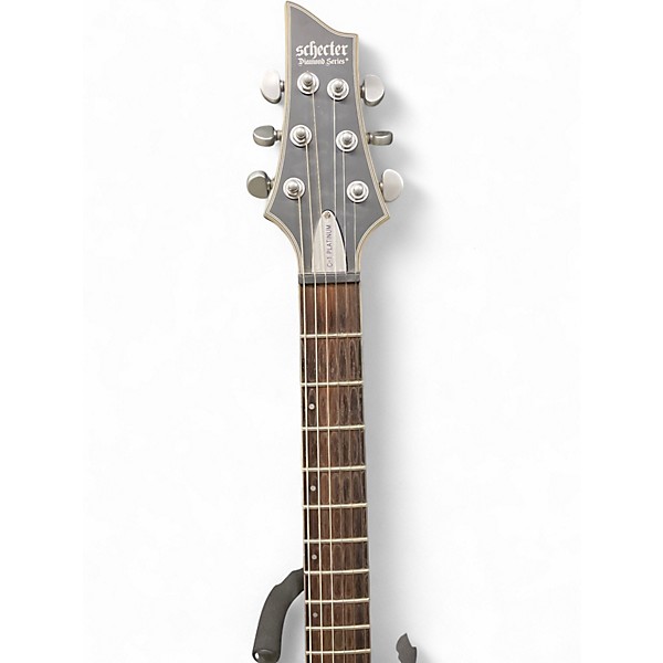 Used Schecter Guitar Research C1 Platinum Trans Black Solid Body Electric Guitar