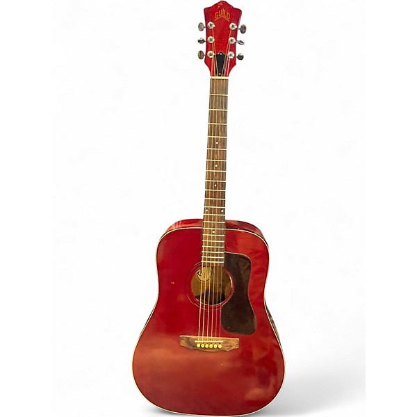 Vintage 1978 Guild D25 Red Acoustic Guitar