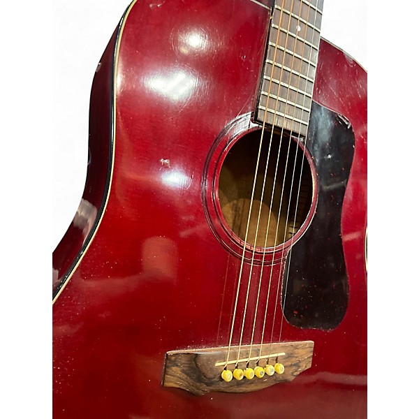 Vintage 1978 Guild D25 Red Acoustic Guitar