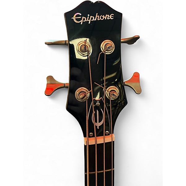 Used 2021 Epiphone Embassy Pro ALMOND METALLIC Electric Bass Guitar