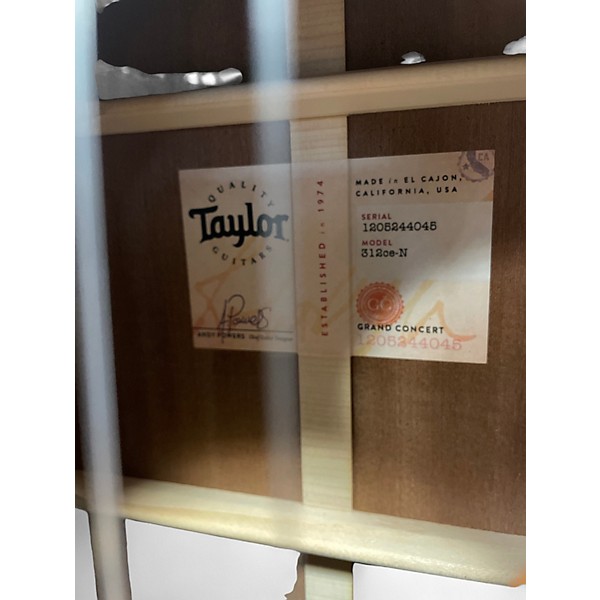 Used Taylor 312CEN Natural Classical Acoustic Electric Guitar