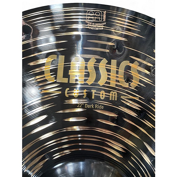 Used MEINL 22in CLASSICS CUSTOM DARK RIDE Cymbal
