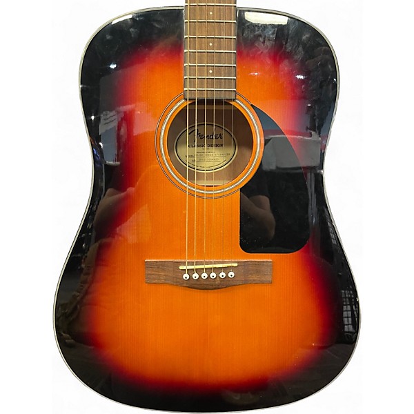 Used Fender CD-60 Discount Tobacco Sunburst Acoustic Guitar