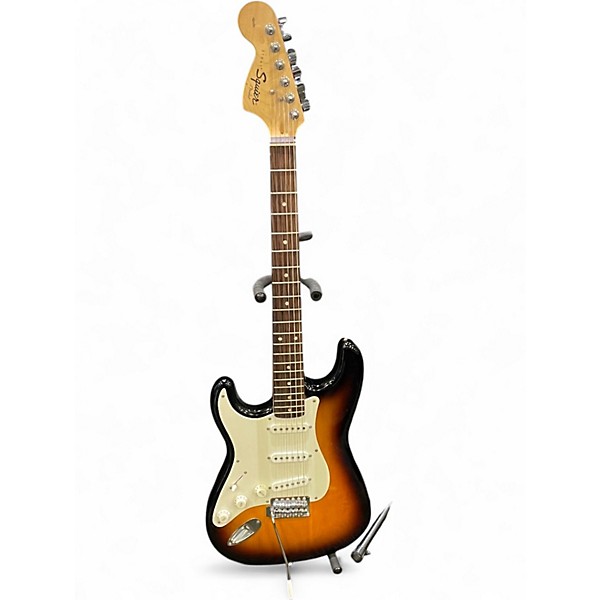 Used Squier Affinity Stratocaster Left Handed Tobacco Burst Electric Guitar