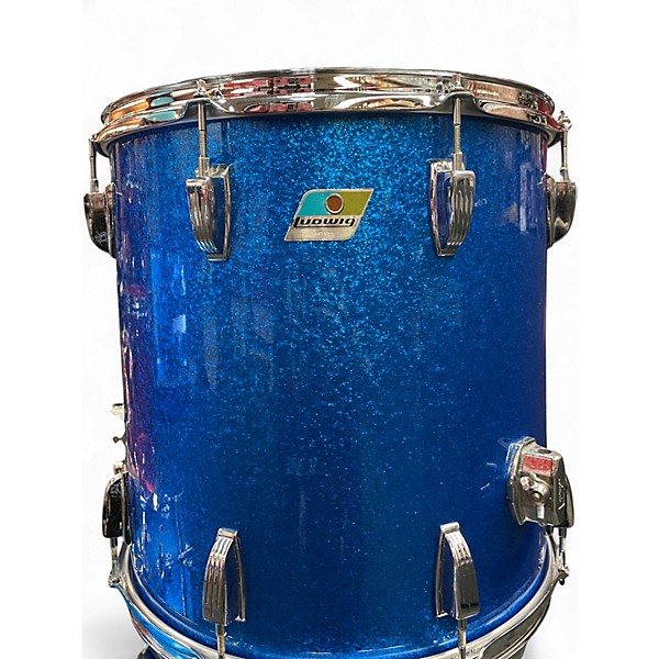 Used Ludwig 4 Piece 60s Keystone Blue Sparkle Drum Kit