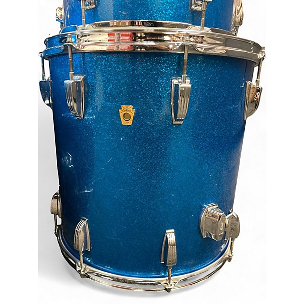 Used Ludwig 4 Piece 60s Keystone Blue Sparkle Drum Kit