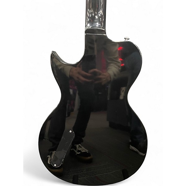 Used Dean Single Cut Hollowbody w/ Piezo Black Hollow Body Electric Guitar