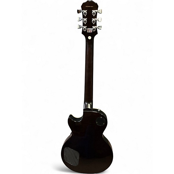 Used 2004 Epiphone Les Paul Classic Pro Trans Ebony Solid Body Electric Guitar
