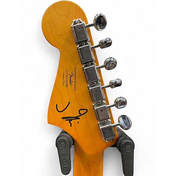 Used Squier J Mascis Jazzmaster Vintage White Solid Body Electric Guitar