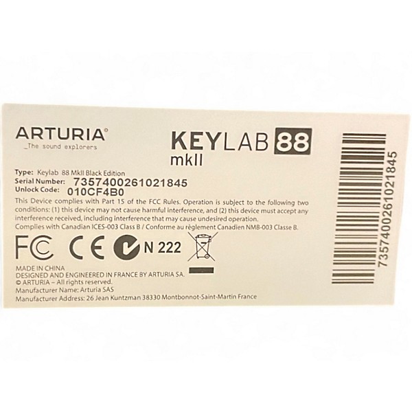 Used Arturia Keylab 88 Key MIDI Controller