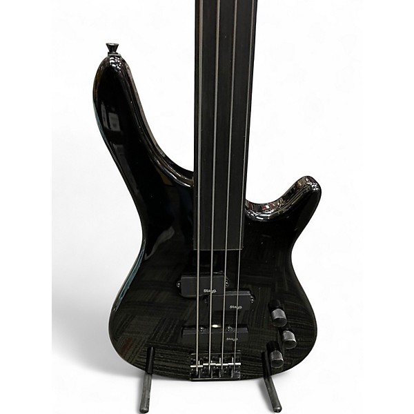 Used Stagg Fretless Bass Black Electric Bass Guitar