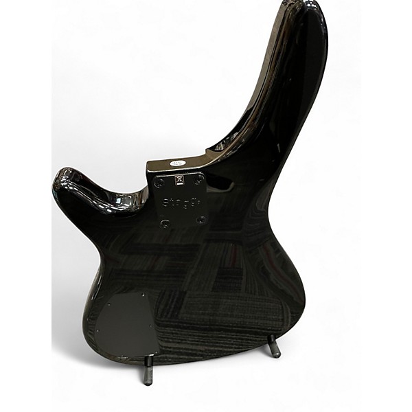 Used Stagg Fretless Bass Black Electric Bass Guitar