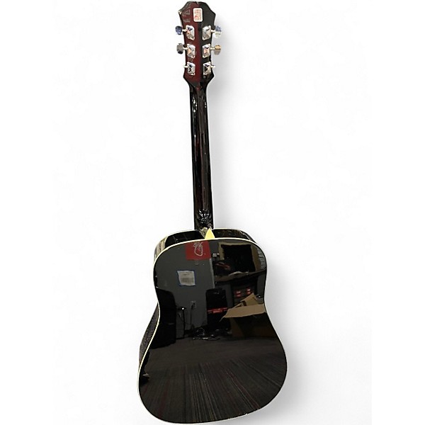 Used 2002 Epiphone PR100EB Black Acoustic Guitar