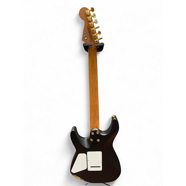 Used Charvel Pro-Mod DK24 HH 2PT CM Poplar Burl Transparent Black Burst Solid Body Electric Guitar