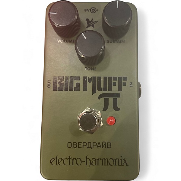 Used Electro-Harmonix Green Russian Big Muff Pi Fuzz Effect Pedal