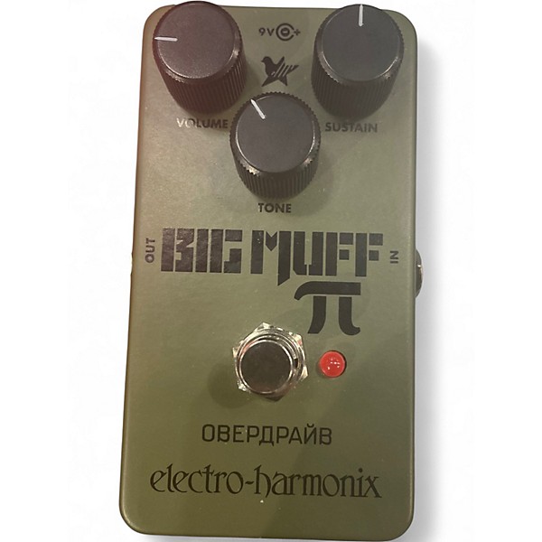 Used Electro-Harmonix Green Russian Big Muff Pi Fuzz Effect Pedal