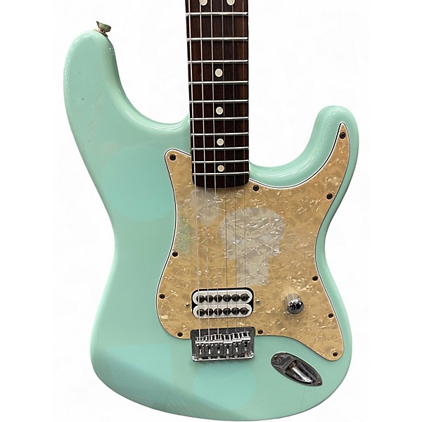 Used 2001 Fender Tom Delonge Signature Stratocaster Seafoam Green Solid Body Electric Guitar