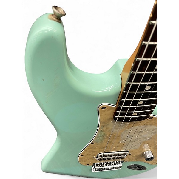 Used 2001 Fender Tom Delonge Signature Stratocaster Seafoam Green Solid Body Electric Guitar