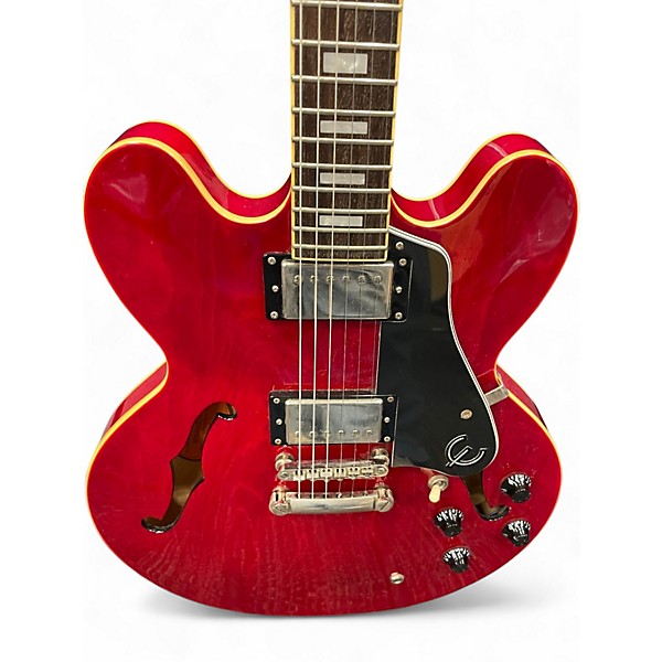 Used Epiphone DOT ES335 PRO CH Wine Red Hollow Body Electric Guitar