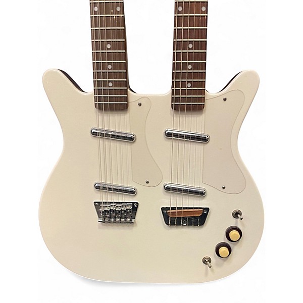 Used Danelectro 12/6 Doubleneck WHITE Hollow Body Electric Guitar