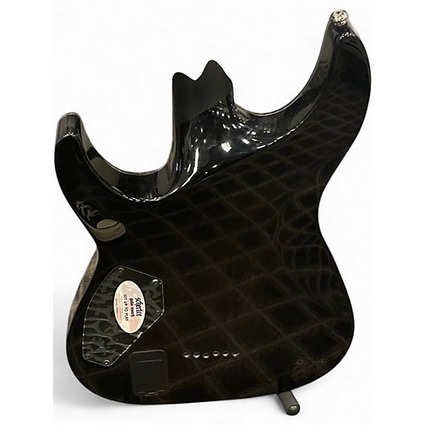 Used Schecter Guitar Research Hellraiser C1 Hybrid Trans Black Solid Body Electric Guitar