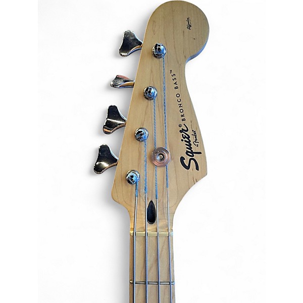 Used Squier Bronco Black Electric Bass Guitar