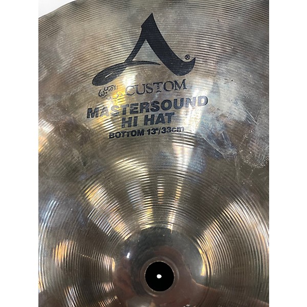 Used Zildjian 13in A Custom Mastersound Hi Hat Bottom Cymbal