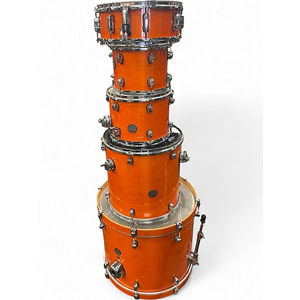Used Mapex 5 Piece Meridian Birch Orange Drum Kit