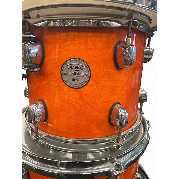 Used Mapex 5 Piece Meridian Birch Orange Drum Kit