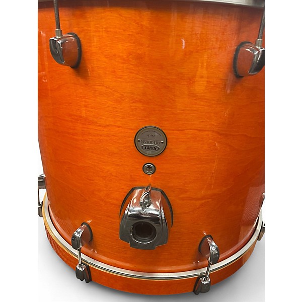 Used Mapex 5 Piece Meridian Birch Orange Drum Kit