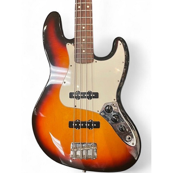 Used 2000s Fender Standard Jazz Bass 3 Tone Sunburst Electric Bass Guitar