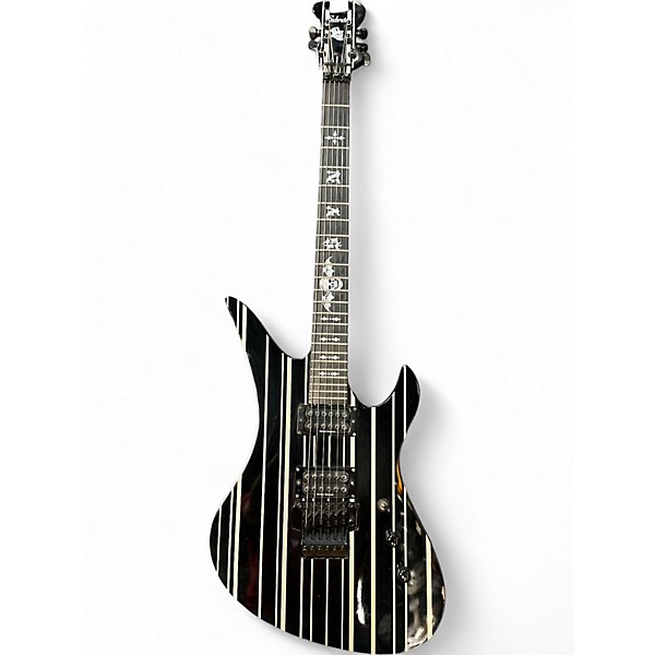 Used Schecter Guitar Research Synyster Gates Signature Standard BLACK PINSTRIPE Solid Body Electric Guitar