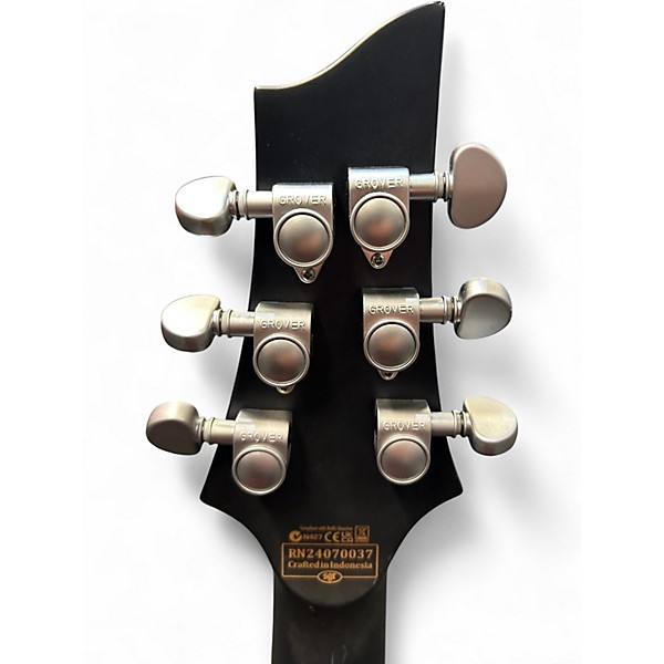 Used Schecter Guitar Research C1 Platinum Trans Black Solid Body Electric Guitar