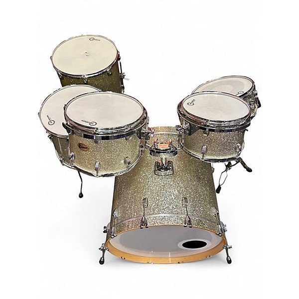 Used Ludwig 6 Piece Centennial Silver Sparkle Drum Kit